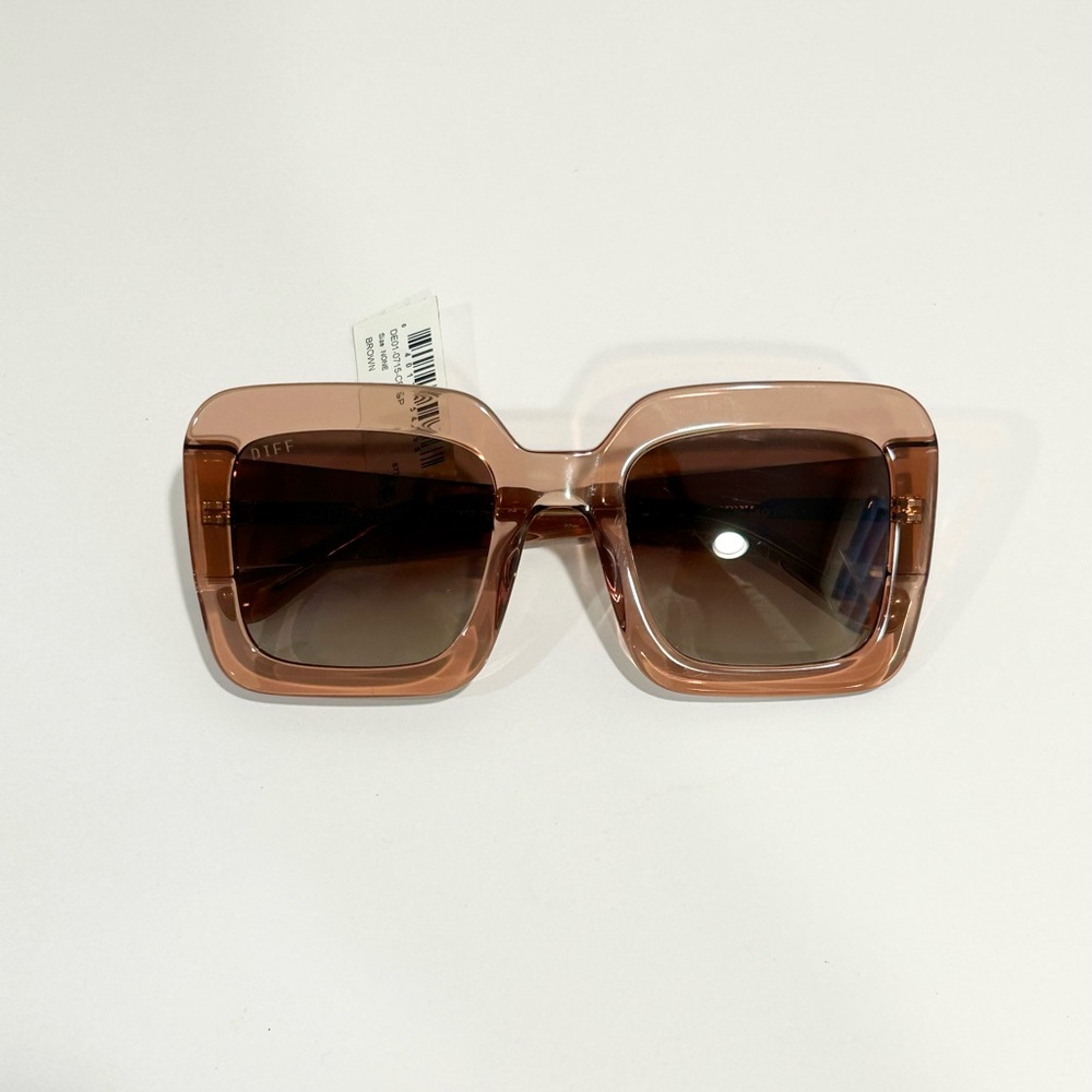 NWT DIFF Charise Brown Gradient Polarized Sunglasses $110 retail
